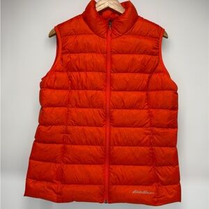 Eddie Bauer Women's Orange Down Puffer Vest EB650